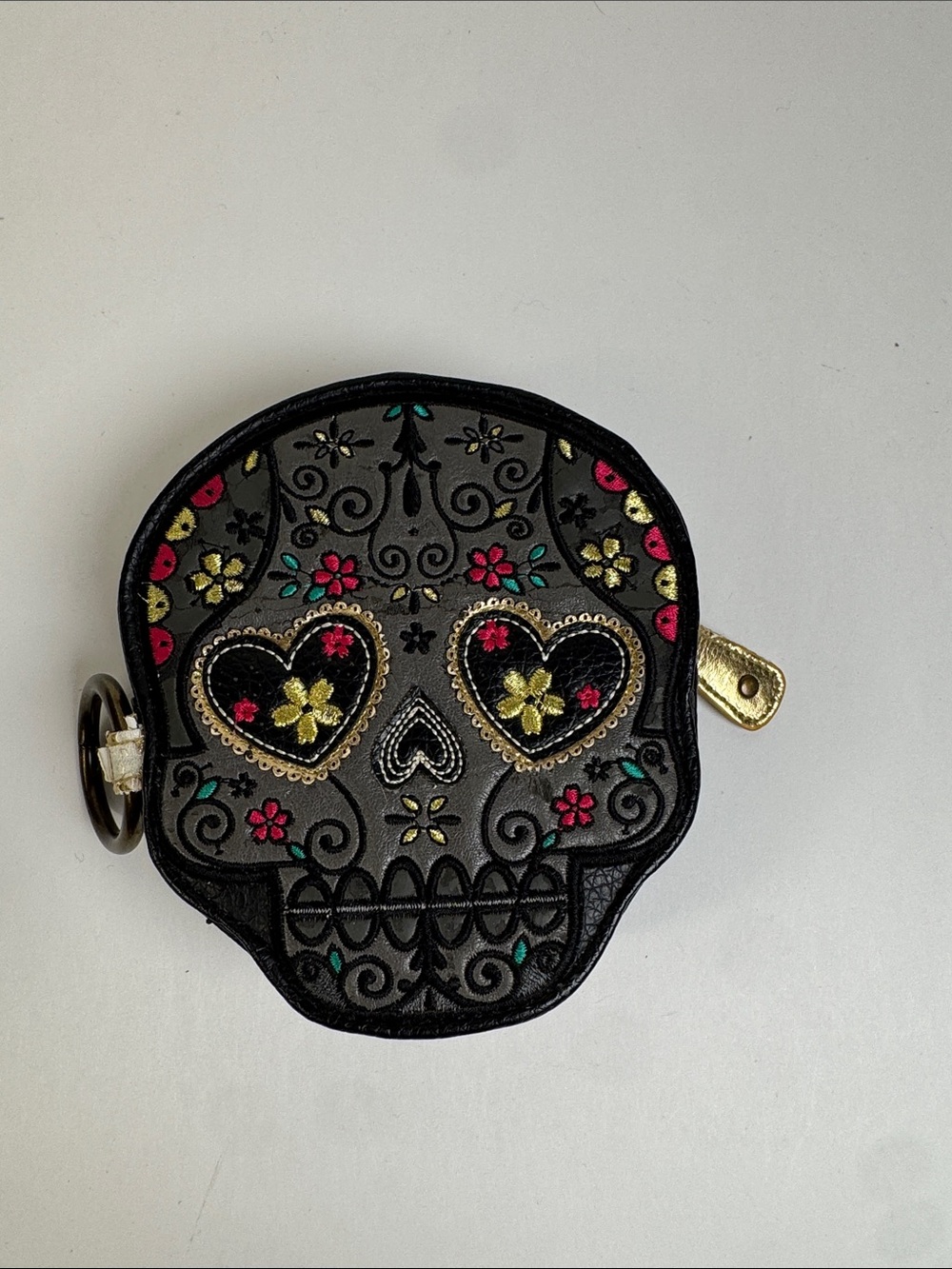 Loungefly Sugar Skull Day of the Dead Purse charm bag w/keychain - Picture 2 of 9